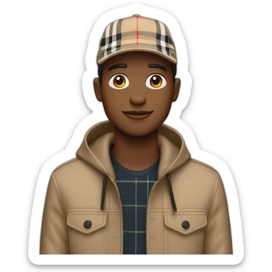 guy with burberry cap sticker