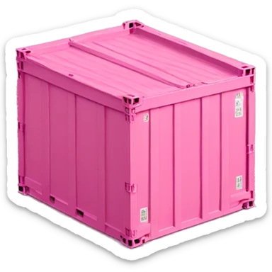 Pink container sticker