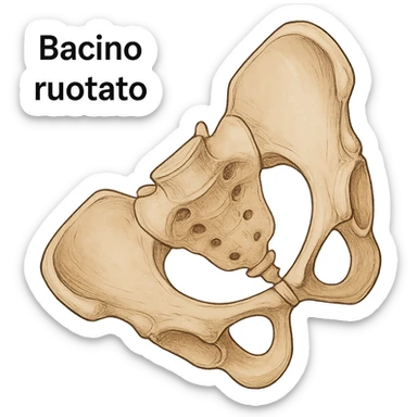 Bacino ruotato in senso orario sticker