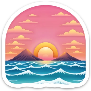 Mare col tramonto sticker