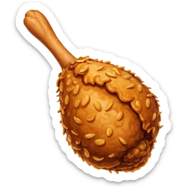 fried chicken drumstick sticker
