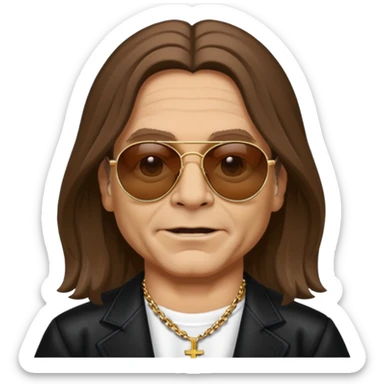 ozzie osbourne with sunglasses sticker