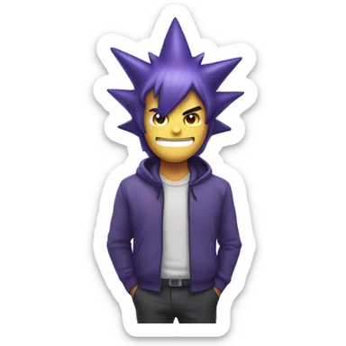 marketing guy as gengar from pokemon sticker