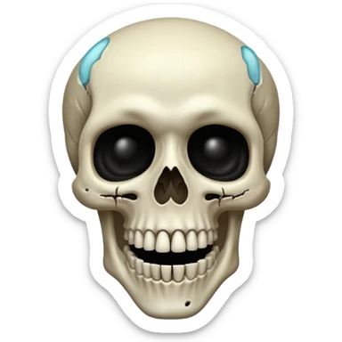 A death skeleton sticker