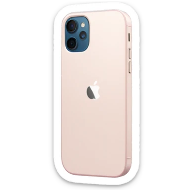 White iPhone 12 with a light pink case sticker