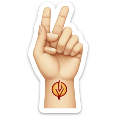 “A raised fist with a Venus symbol tattoo, representing feminist resistance and empowerment. sticker