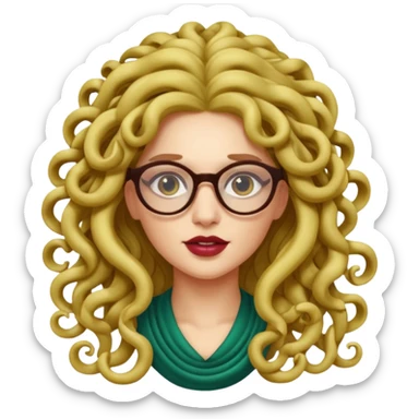 Medusa Versace with glasses  sticker