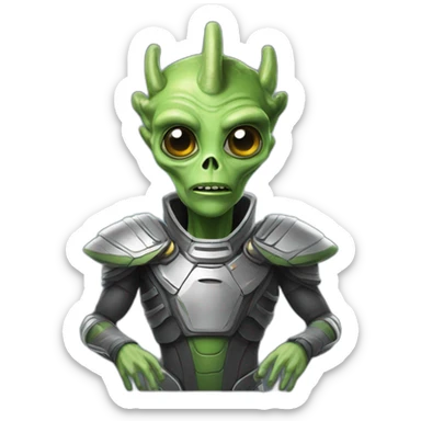 aliens con corona de rey sticker