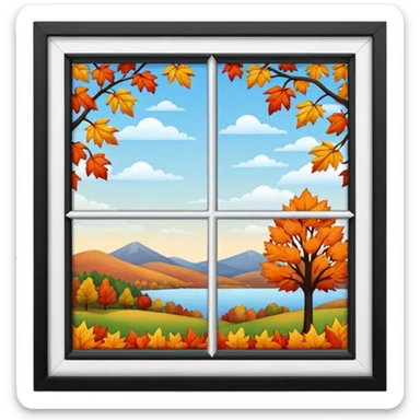 autumn window sticker