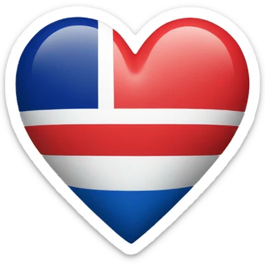 heart but there is a french flag inside sticker
