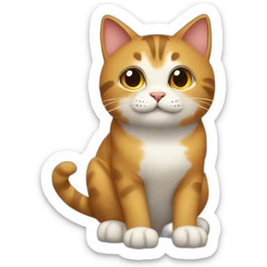 Cat saying he is right at upwards message sticker