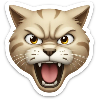 Angry cat sticker