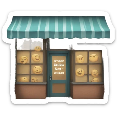 a storefront that says chalk sticker