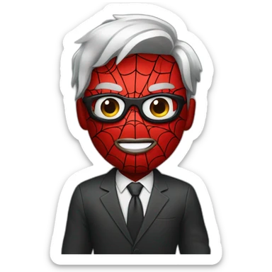 A black with a low-end spider man disguise sticker