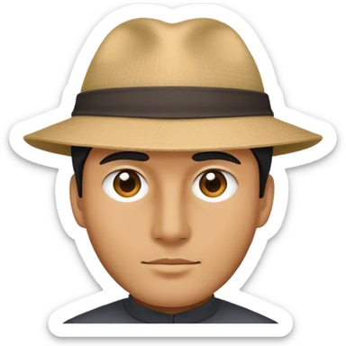 Şapkalı yüzü belli olmayan erkek sticker