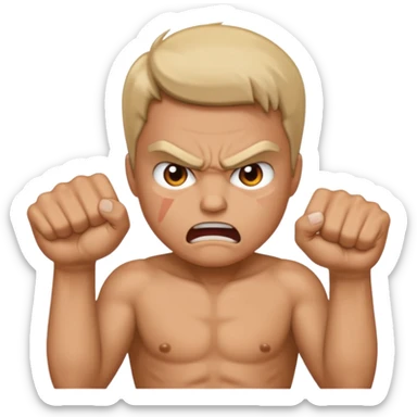 Angry with hand sticking out  sticker