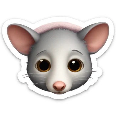 Possum in a blanket sticker