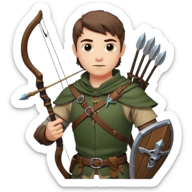 male dnd ranger sticker