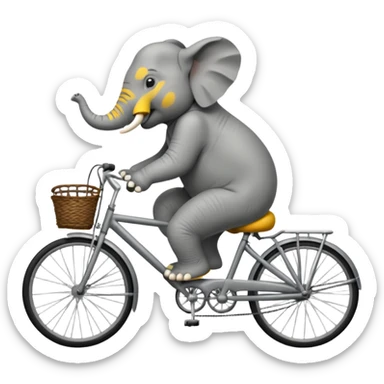 un éléphant à vélo sticker