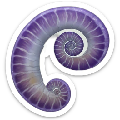  purple ammonite fossil sticker