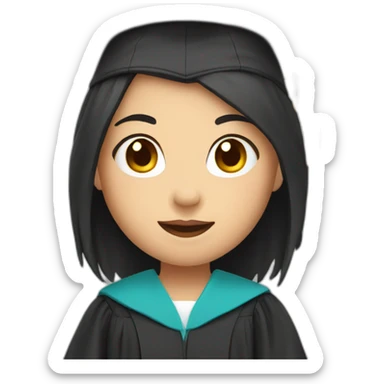 ASIAN GIRL graduate sticker