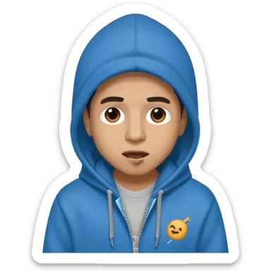 Duki cantando rapero argentino sticker