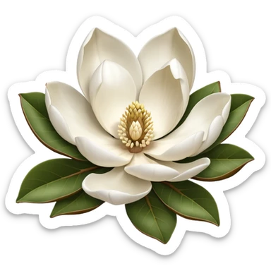 a magnolia bloom sticker