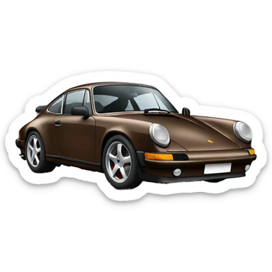 Brown porche 911 sticker