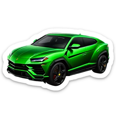 Green Lamborghini Urus sticker