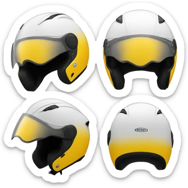 casque moto avec aille d'ange sticker