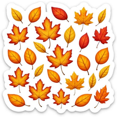 autumn leaves sticker