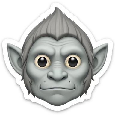 Blank faced troll sticker