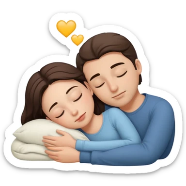 Sleeping romance couple sticker