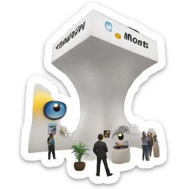 Stand in an expo show sticker