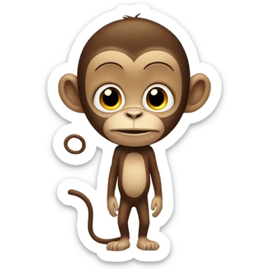 Tall monkey sticker