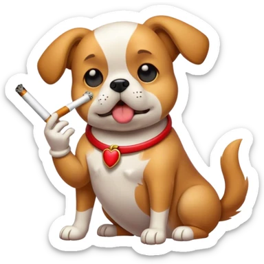 Chien qui fume sticker