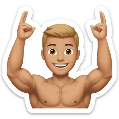 motivated person with arms raised in triumph sticker