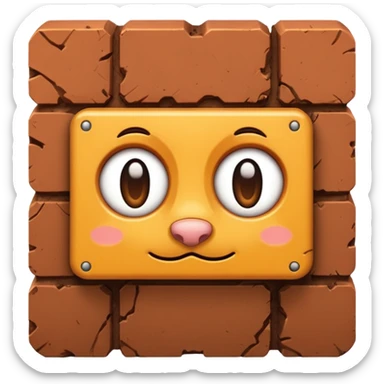 a furry brick sticker