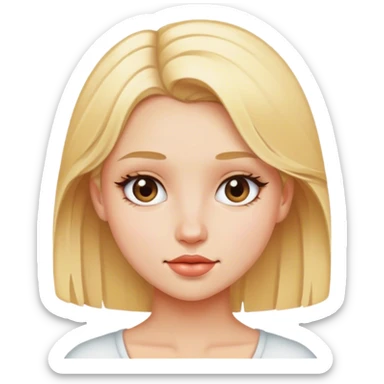 blonde girl portrait artwork sticker