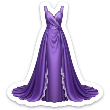 purple wedding dress sticker