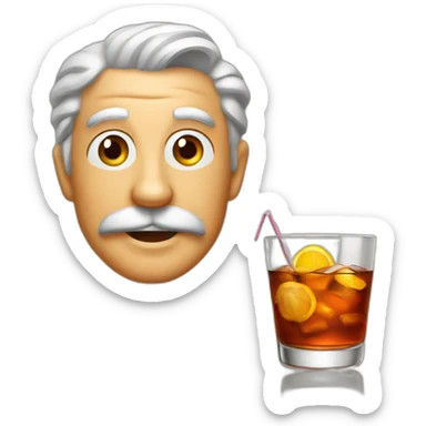 Old fashioned cocktail sticker