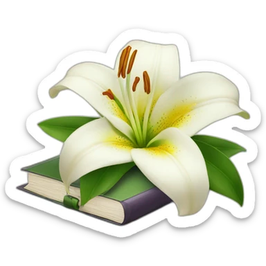 lily flower with diploma sticker