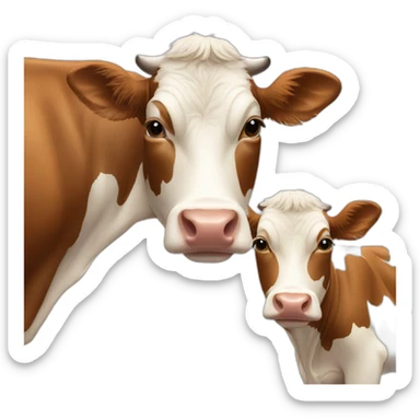 Cow and calf sticker