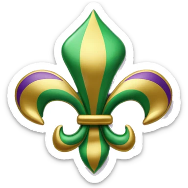 Mardi Gras fleur De lis  sticker
