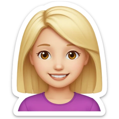 A baddie girl giving cute vibes but don't make it look like more of a human emoji more of a emoji a regular emoji sticker