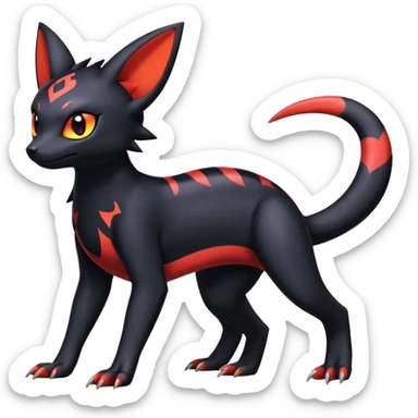 Salandit-Umbreon-Noibat-Litten-Hybrid (Full body) sticker