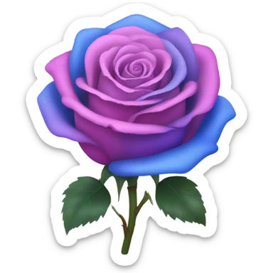 pink purple and blue rose sticker