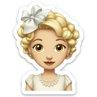 Clean vintage fancy girl  sticker