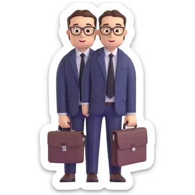 Dad with a tie and briefcase sticker