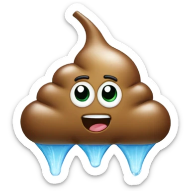 poop with sprinklers  sticker